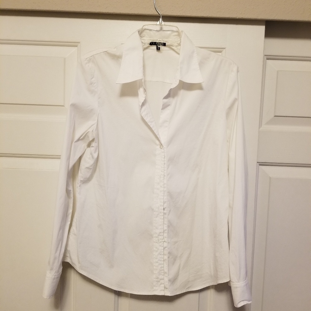 Theory white button down